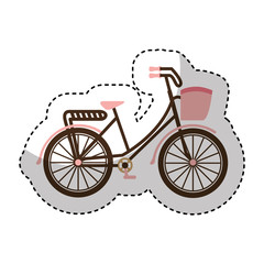 Fototapeta na wymiar bicycle drawing romanitc card vector illustration design
