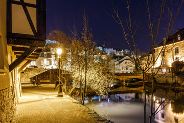 Grund in the night, Luxembourg