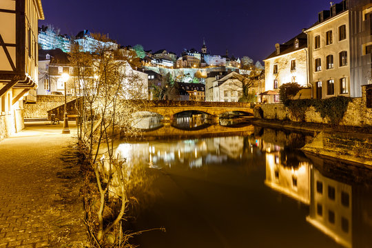Grund in the night, Luxembourg