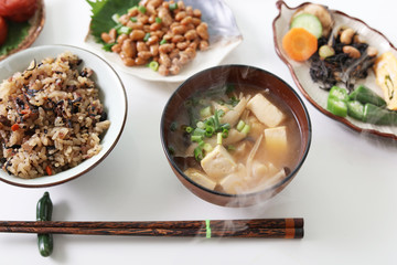 おいしそうな和風朝食
