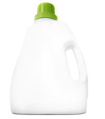 Blank detergent bottle. 
Isolated detergent bottle on a white background.
