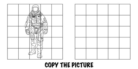 Copy The Picture of an astronaut wearing a space suit