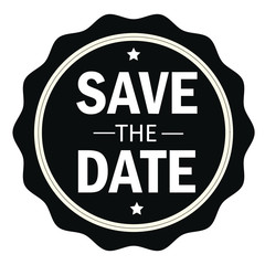 Save the date stamp.Sign.Seal.Logo