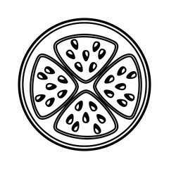 vegetable pizza ingredient icon vector illustration design