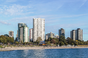 Fototapeta na wymiar English Bay Beach in Vancouver, Canada