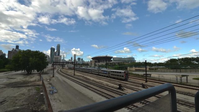 Time lapse of Chicago transit system