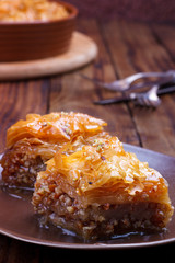 Homemade traditional baklava