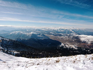 Fototapeta na wymiar The top of the mountain Helmos in Kalavrita