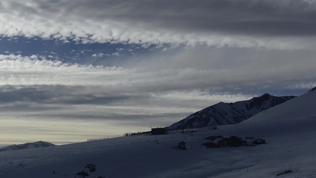 Time lapse view of ski resort in Parva, Chile