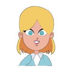 young pretty business woman in professional outfit icon image vector illustration design 