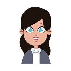 young pretty business woman in professional outfit icon image vector illustration design 