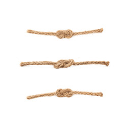 Knot on a rope string isolated