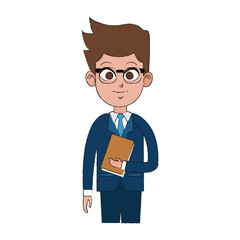 young businessman icon image vector illustration design 