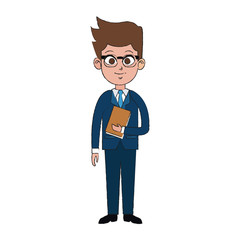 young businessman icon image vector illustration design 