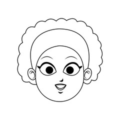 face of young pretty woman icon image vector illustration design 