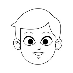 Obraz na płótnie Canvas face of young handsome man icon image vector illustration design 