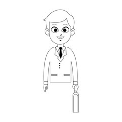 young businessman icon image vector illustration design 