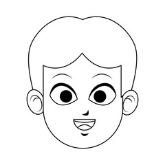 face of young handsome man icon image vector illustration design 