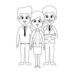 team of young business people icon image vector illustration design 