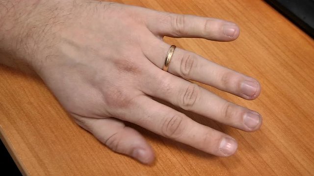 Engagement ring wear on left hand