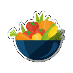 Fresh and healthy vegetables icon vector illustration graphic design