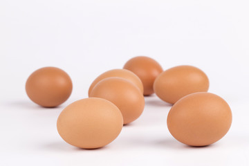 Eggs isolated on a white background.