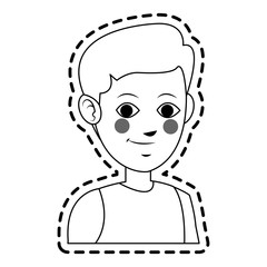 handsome young man icon image vector illustration design 