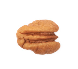 Single pecan nut isolated