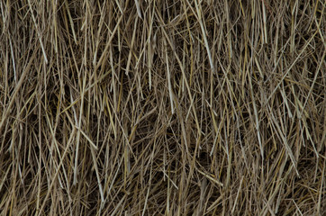 Straw pile, lined with a layer. See detailed connections clear.