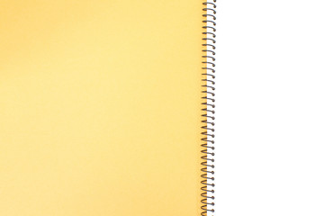 Yellow note book isolated on a white background
