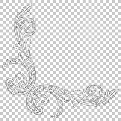 Isolate corner ornament in baroque style © yanushkov