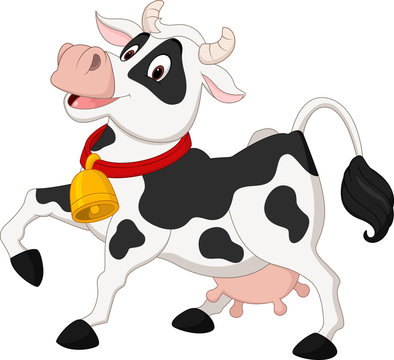 Happy cow cartoon
