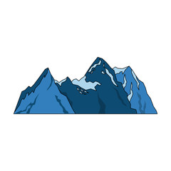 mountain ridge icon image vector illustration design 