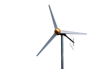 wind turbine isolated on white background