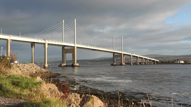 Kessock Bridge across Beauly Firth near Inverness Scotland
