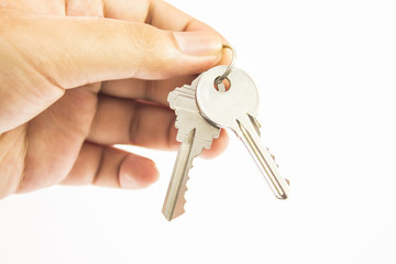 hand holding bunch of keys