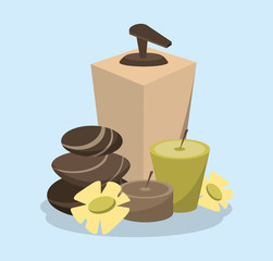 candles and spa beauty related icons image vector illustration design 