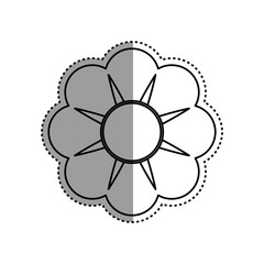 Beautiful flower ornament icon vector illustration graphic design