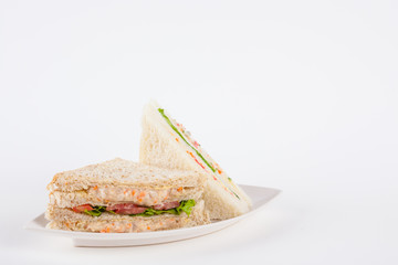 Sandwich in dish