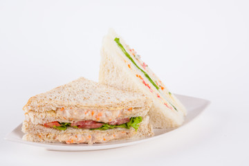 Sandwich in dish