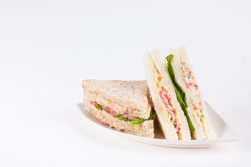 Sandwich in dish