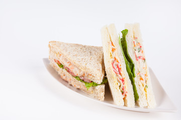 Sandwich in dish