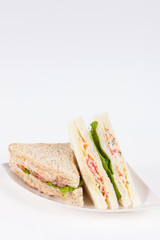 Sandwich in dish