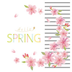 Naklejka premium 背景イラスト 桜