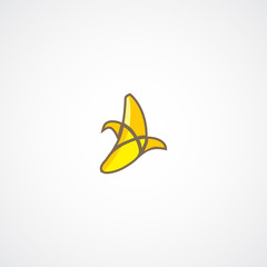 Fototapeta premium Bannana Icon Logo