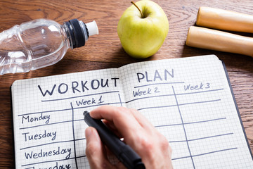 Workout Plan In Notebook