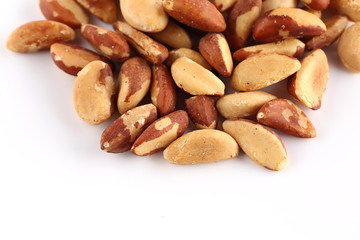 Brazil nuts on a white background  3