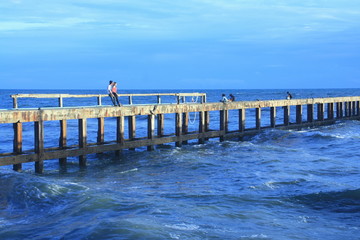 Fototapeta premium Beautiful sunset at the beach