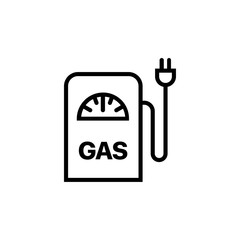 gas station line vector icon