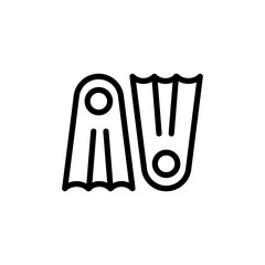 Flippers line vector icon